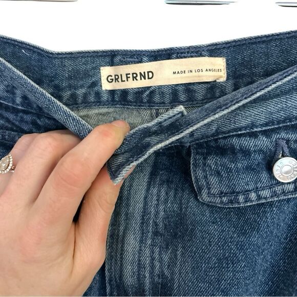 GRLFRND Lara Cargo Wide Leg Jeans in Big Sky Medium Wash, Size 26 - Picture 8 of 13